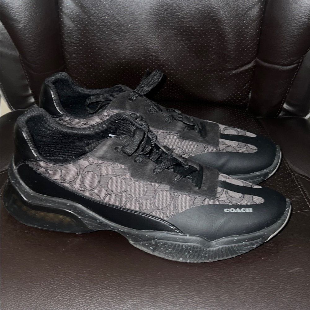 Coach Black and Gray Men's Sneakers - Picture 5 of 6
